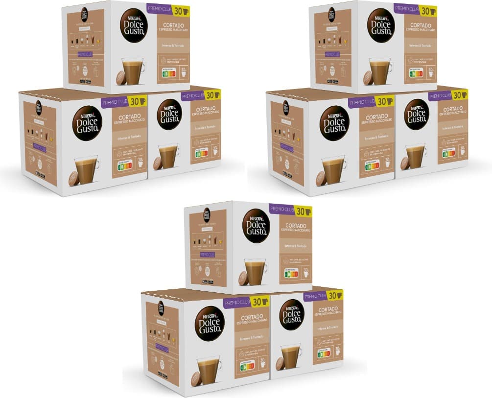 NESCAFÉ Dolce Gusto Cortado Espresso Macchiato, intensidade 7, 9 embalagens de 30 cápsulas = 270 cápsulas  