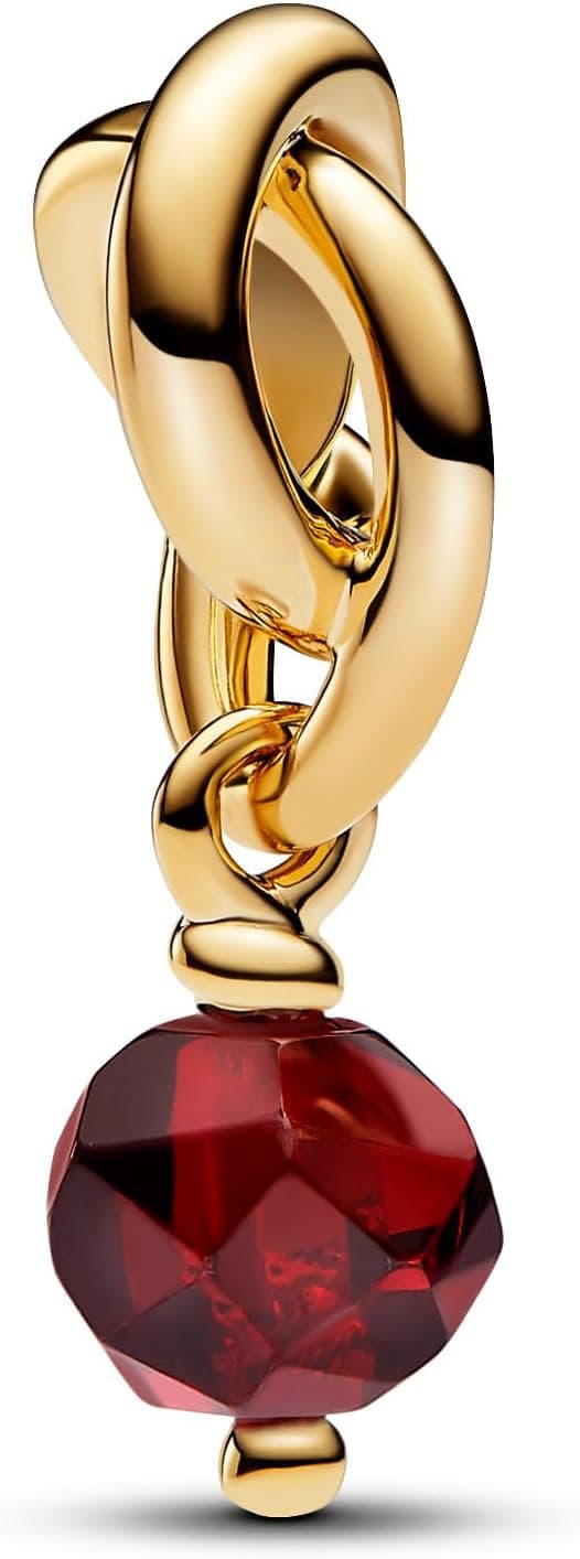 Pandora Pingente em forma de círculo vermelho com facetas 763462C01