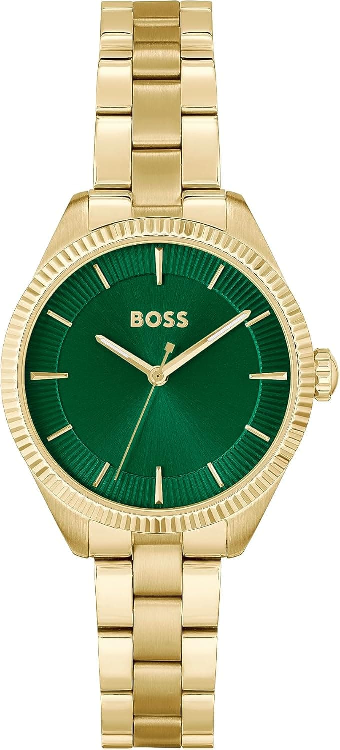 BOSS Relógio analógico de quartzo para mulher, coleção MAE, com correia em aço inoxidável