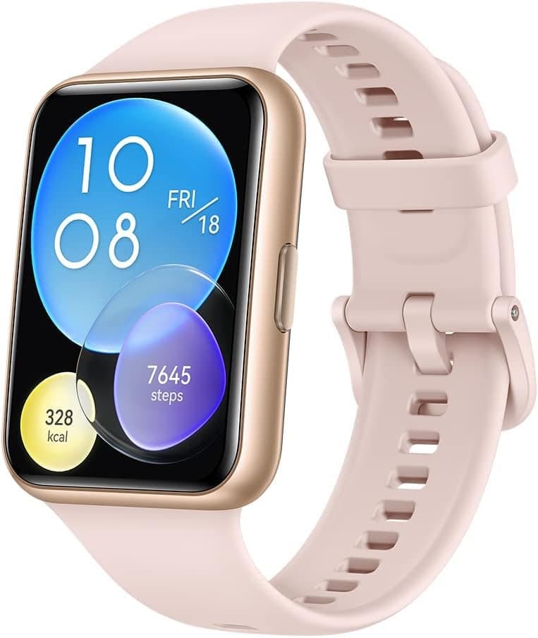 HUAWEI Watch Fit 2 Smartwatch com GPS relógio digital mulher, chamadas Bluetooth, gestão de vida saudável, bateria longa duração, animações treino rápido, monitorização SpO2, rosa