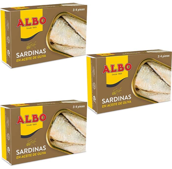 Albo Sardinhas em azeite, 85g x 3