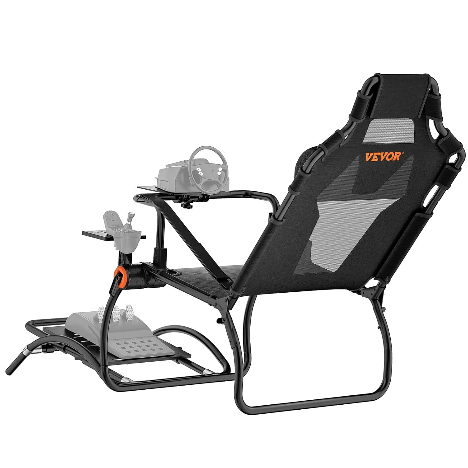 VEVOR Suporte compacto para volante de corrida cabine de simulador de condução dobrável suporte para volante ângulo de pedal ajustável para Logitech G923/G920/G29, Thrustmaster T248P, Fanatec, Hori
