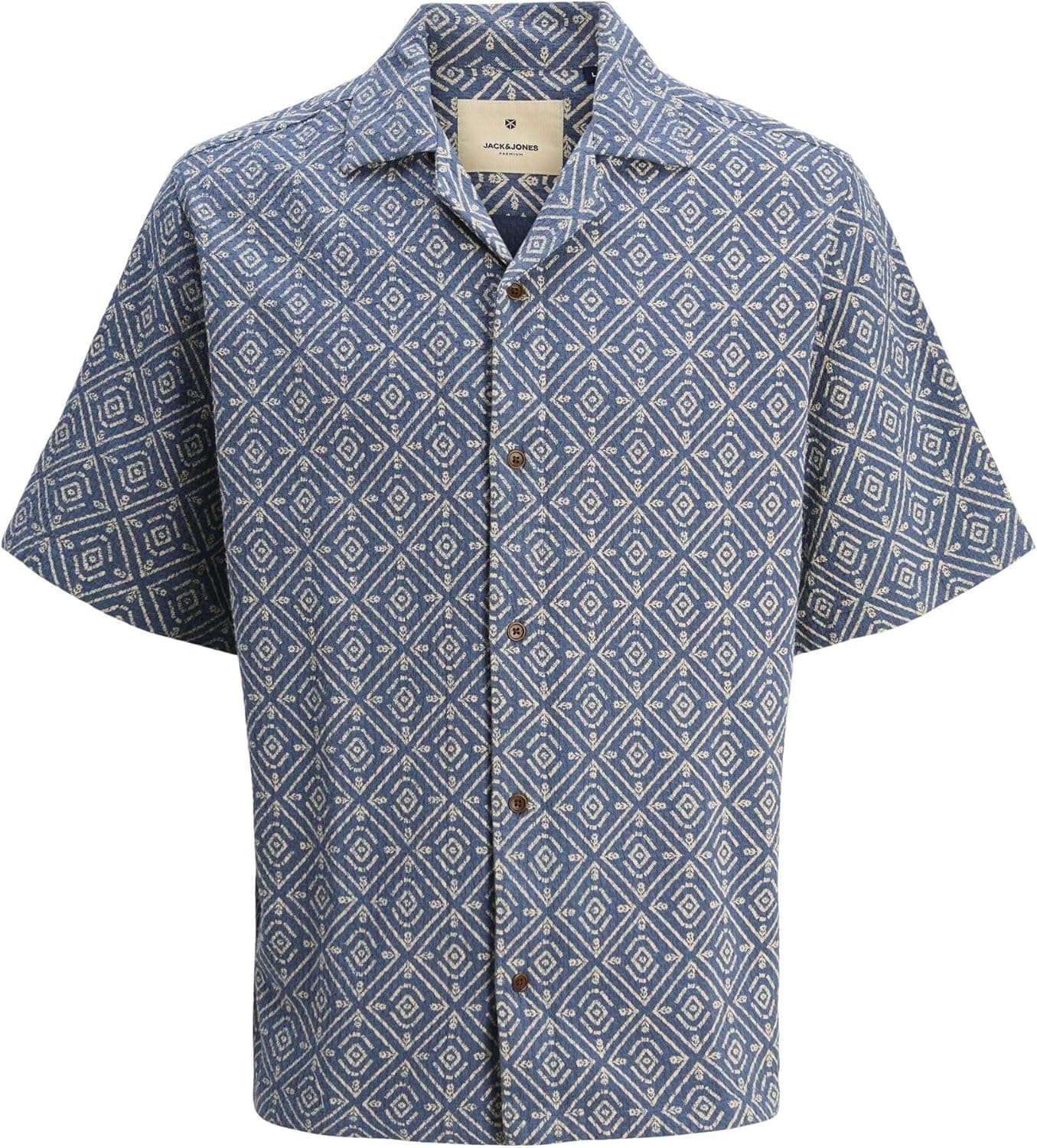 Jack & Jones Jprbluvincent Print Resort | Camisa de manga curta com padrão para homem
