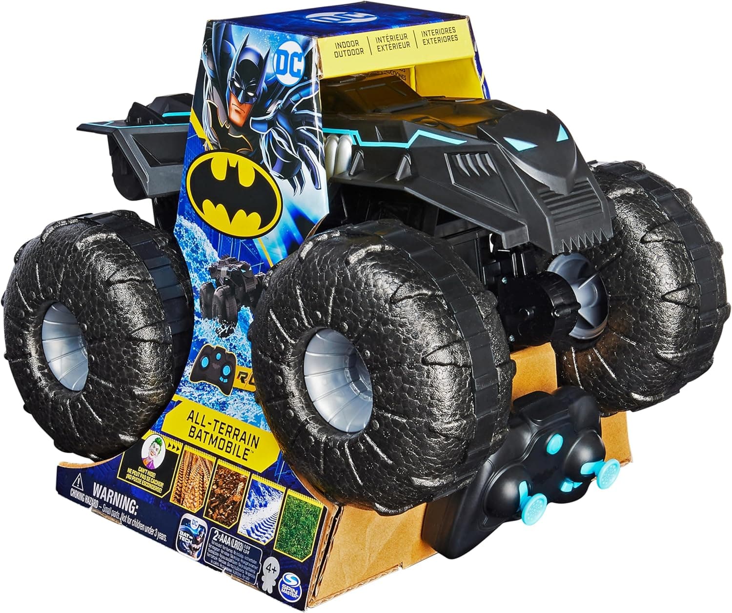 Batman - Carro telescópico batmóvel todo-o-terreno - carro Rc 4 x 4 resistente à água 2,4 ghz - 6062331 - brinquedo crianças 4 anos +
