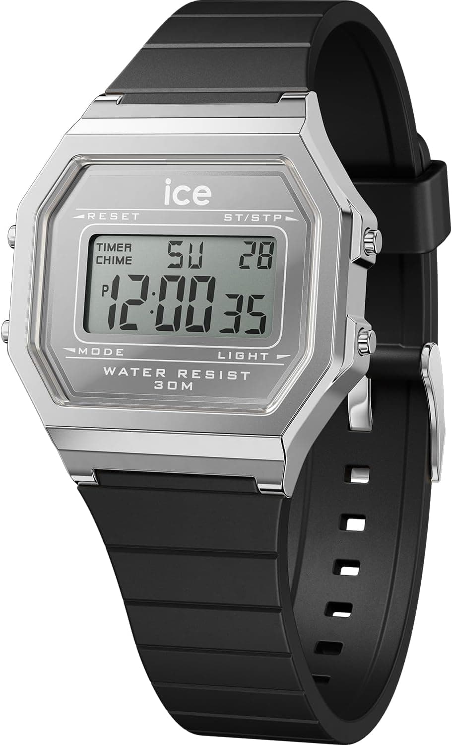 ICE-WATCH - Ice Digit Retro Metal - Relógio para senhora com correia de silicone (pequeno)
