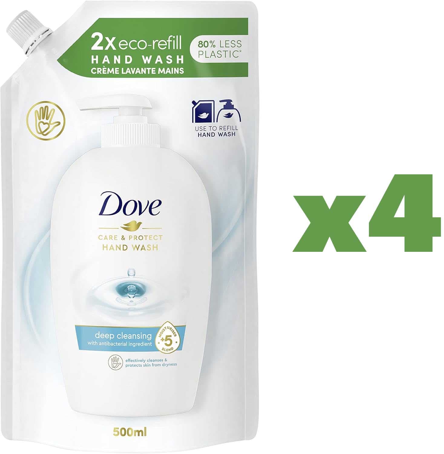 Dove Care & Protect sabão líquido 500 ml (x4)