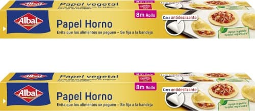 Albal Papel Horno | Papel de forno antideslizante com pontos de silicone, rolo de 8 m x 38 cm