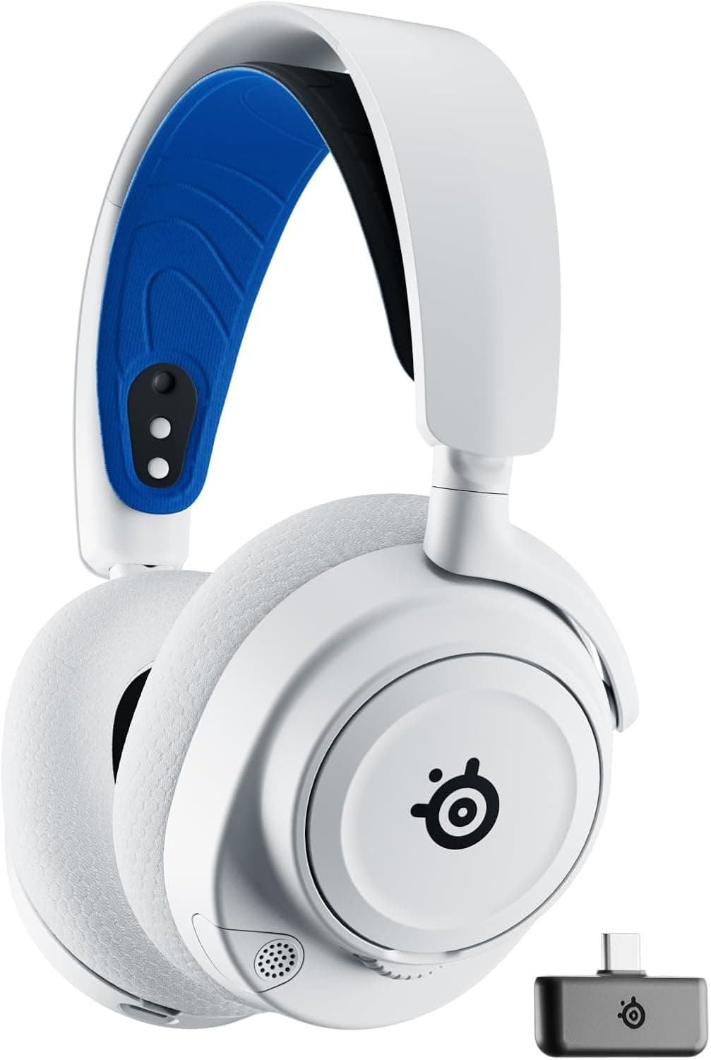 SteelSeries Arctis Nova 7P Wireless – Auriculares gaming multiplataforma/móveis, 2,4 GHz e Bluetooth simultâneo, bateria 38 h – USB-C – micro removível – PlayStation, PC, VR, Switch