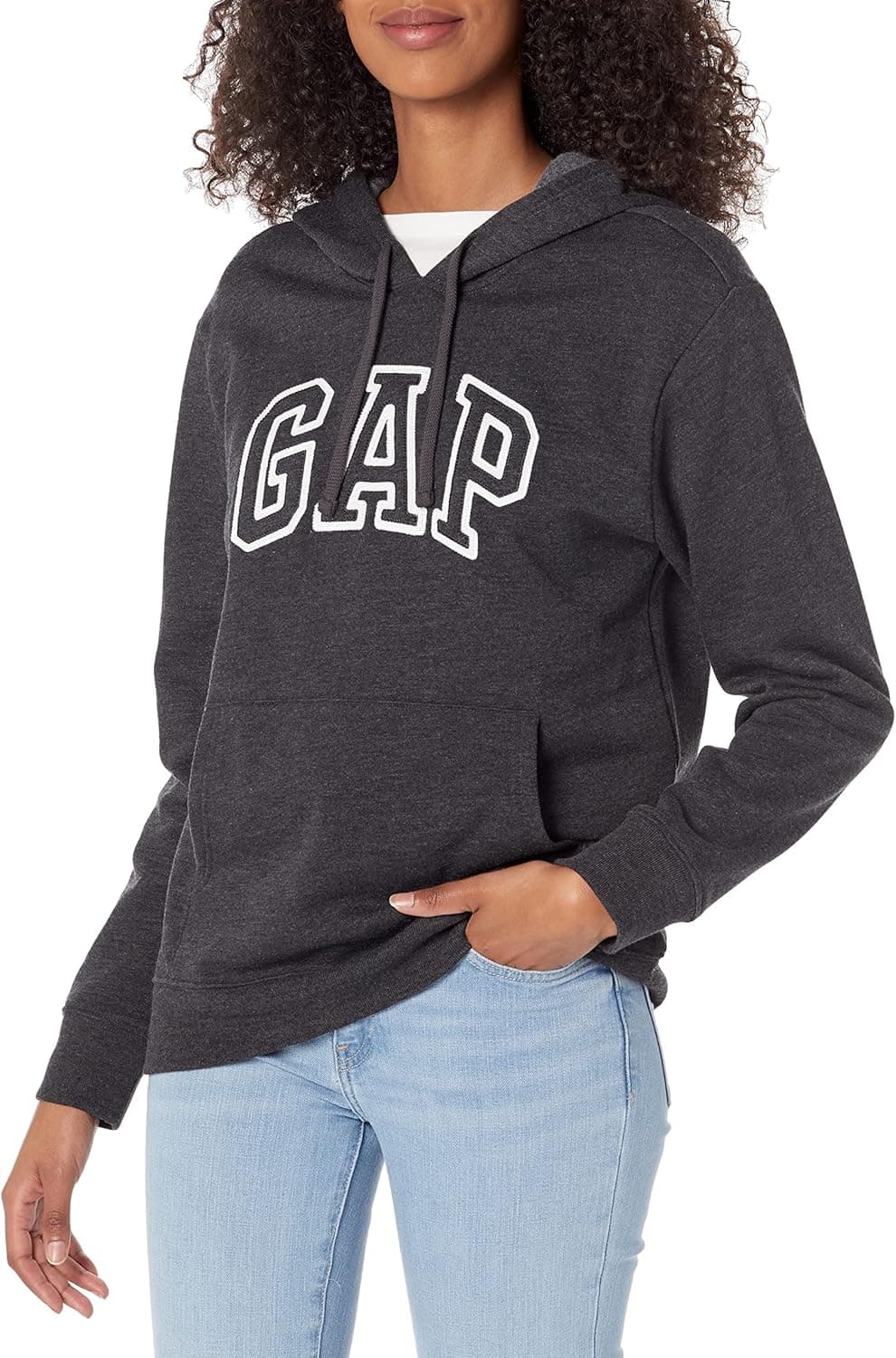 GAP Logo Hoodie Hooded Pull-on Sweatshirt Camisola com capuz para mulher