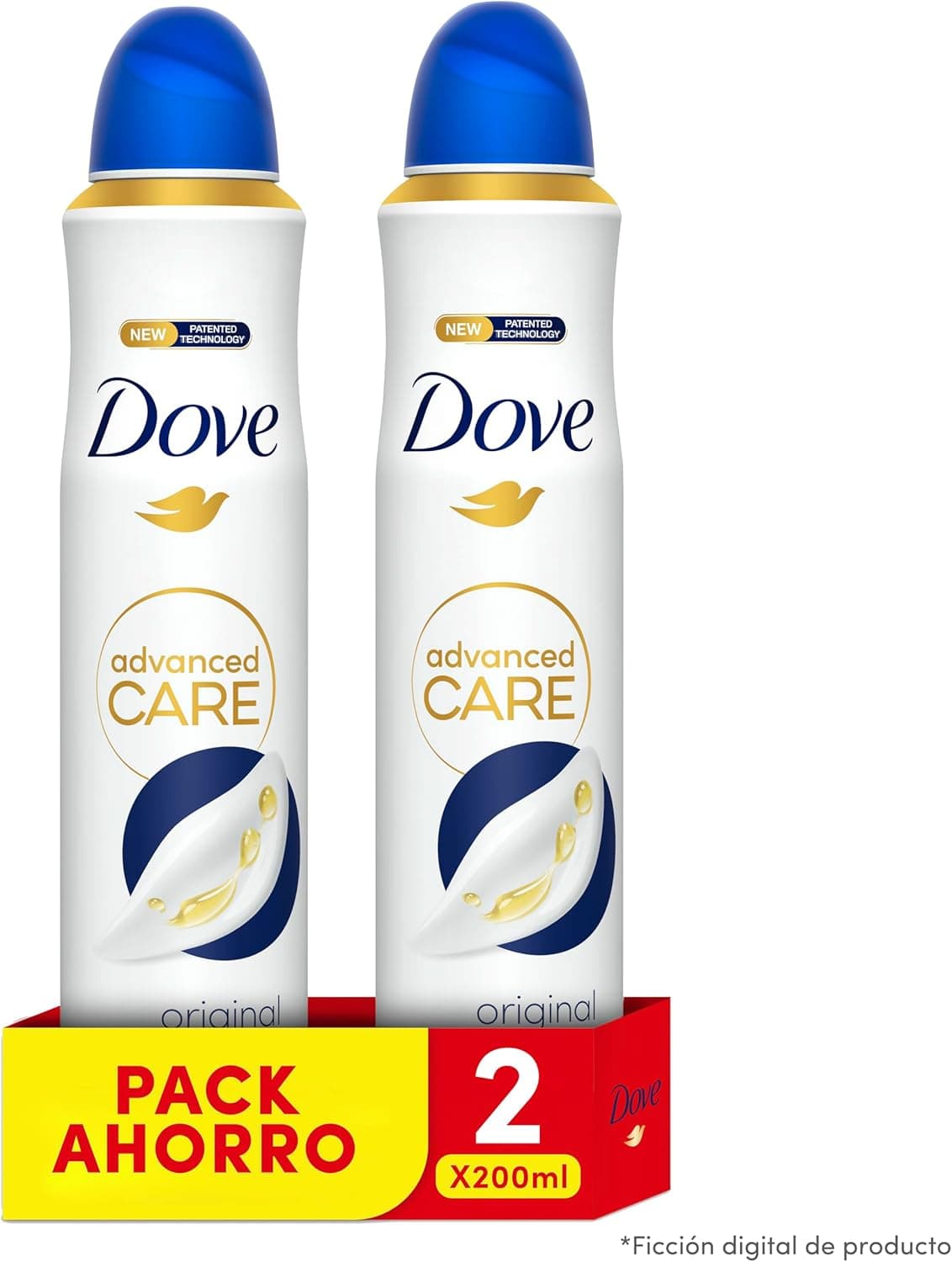 Dove Advanced Care spray original 72h pack poupança x 2 200 ml