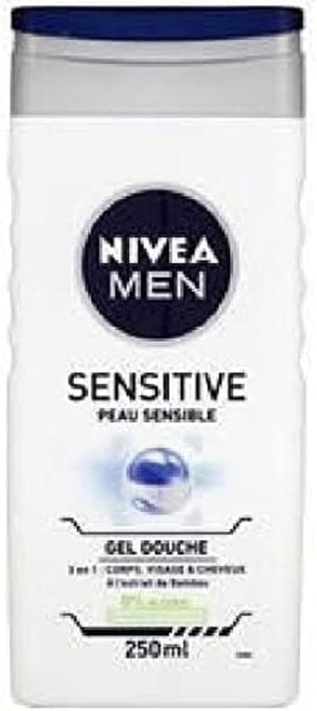 NIVEA MEN Gel de banho Sensitive 3 em 1, 250 ml