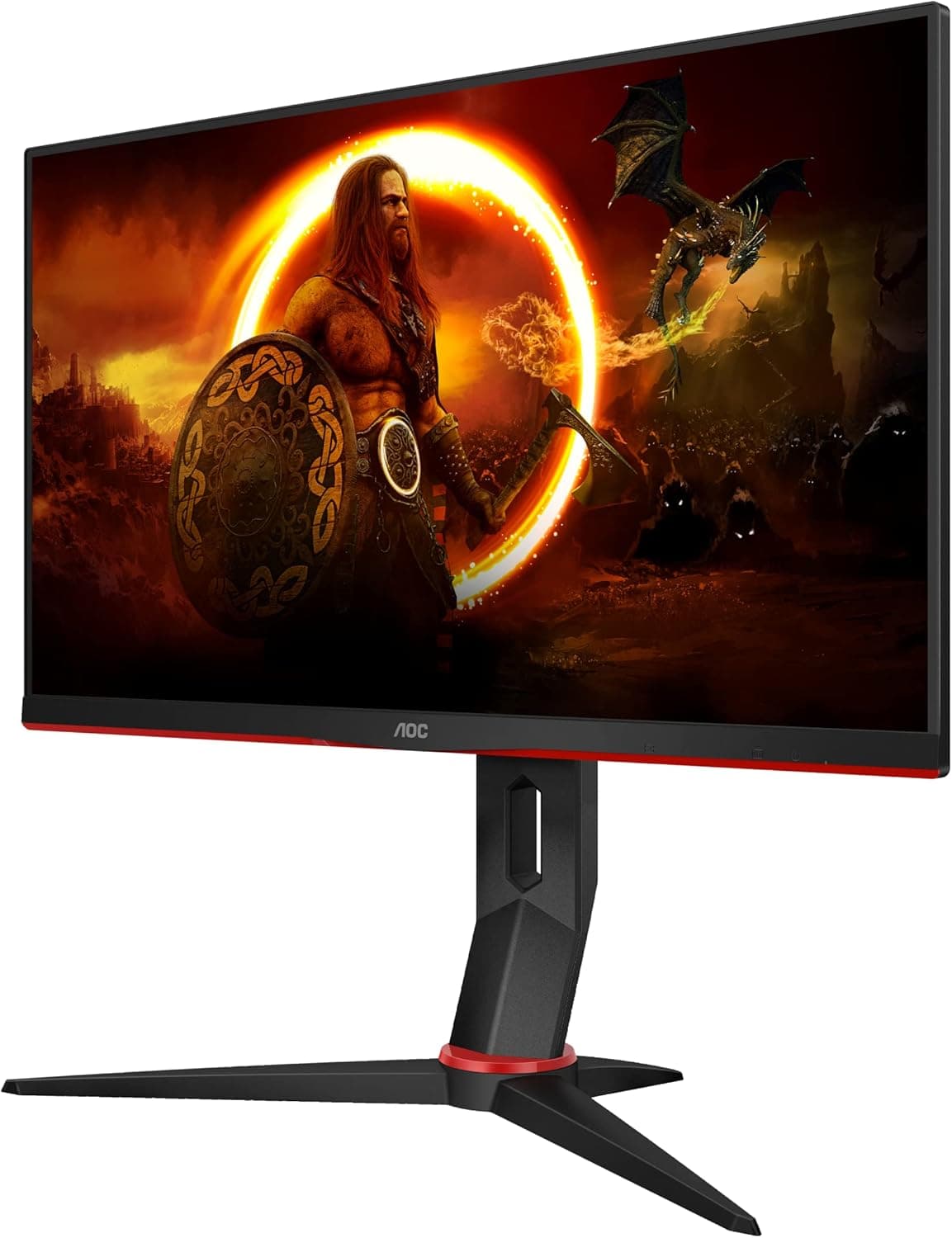 AOC 24G2ZU/BK- Monitor gaming Full HD de 24", plano, 1920x1080, IPS, 16:9, HDMI 2x2.0, Displayport 1x1.2, USB Hub, ajustável em altura, 350 cd/m, 240 Hz, 0,5 m, Tamanho Único C Premium), preto