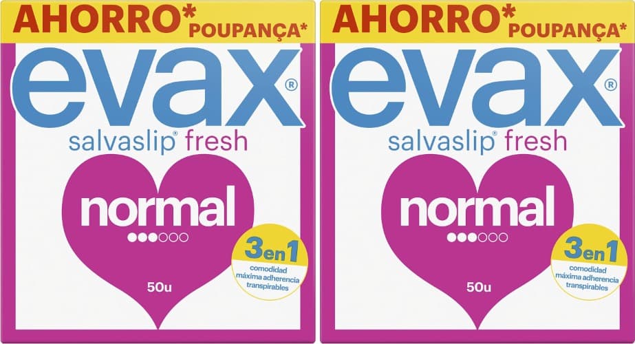 Evax 50 x Normal Lip Liners, Protection, Comfort and No Odor System 50 Unidad (Paquete de 1)