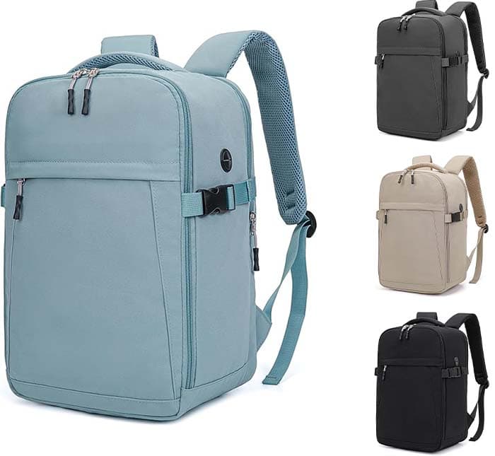 Xkdoai Mochila de viagem de cabine de avião, impermeável, anti-roubo, para Ryanair, 40 x 20 x 25 cm