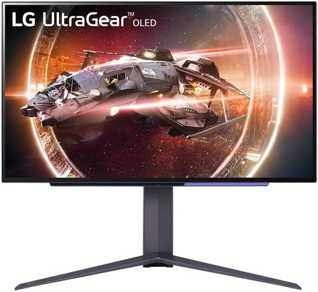 LG 27GS95QE Ultragear Gaming Monitor de 27" QHD OLED HDR True Black, 2560 x 1440, 0,03 ms, compatível com G-Sync, AMD FreeSync Premium 240 Hz, HDMI 2,1 VRR (HDCP 2.3), DP
