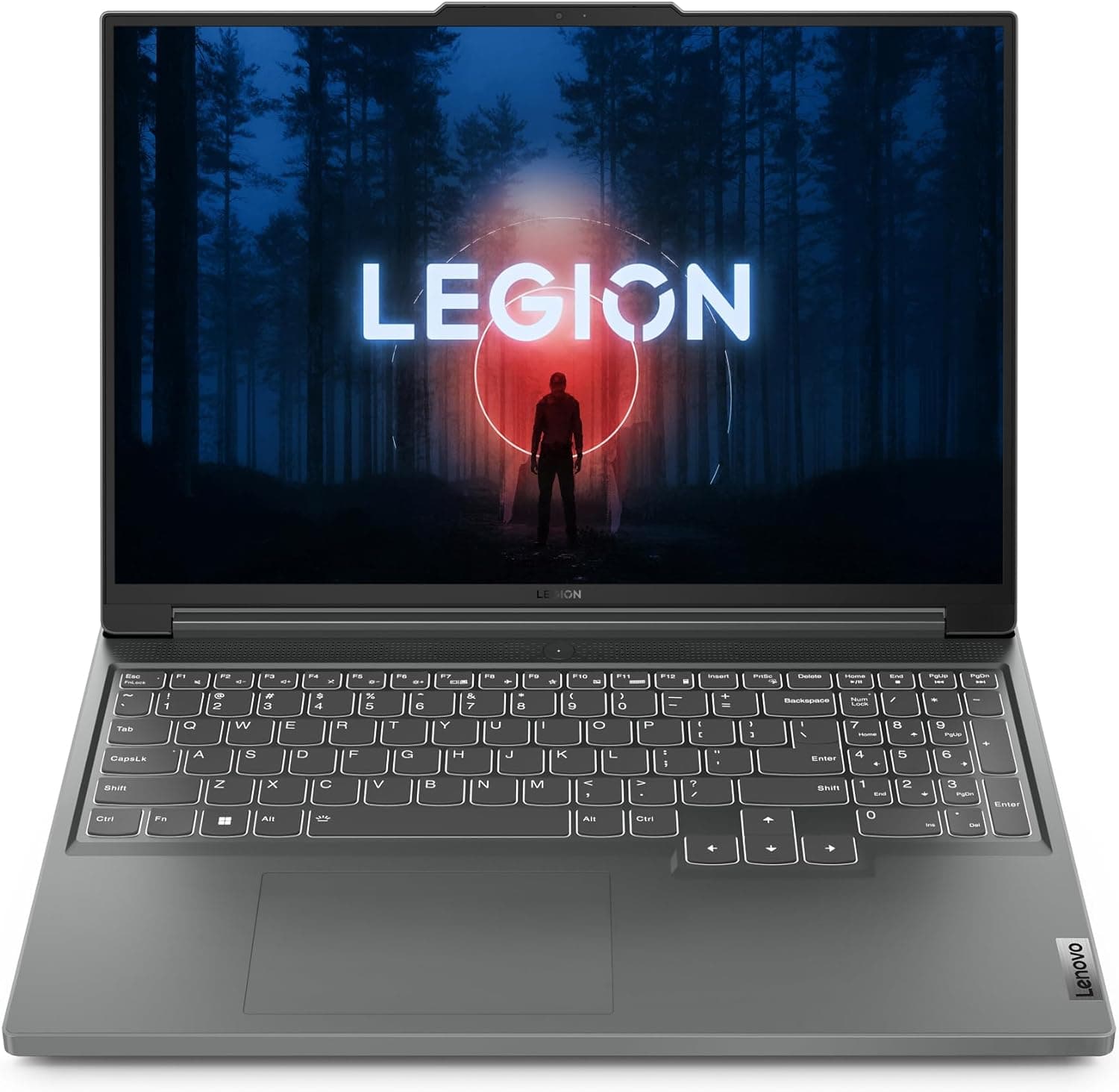 Lenovo Legion Slim 5 – Computador portátil WQXGA de 15,6" (Ryzen 7 7840HS, 16 GB RAM, 1T GB SSD, RTX4070-8GB, sem sistema operacional), cinzento tempestade - teclado QWERTY espanhol