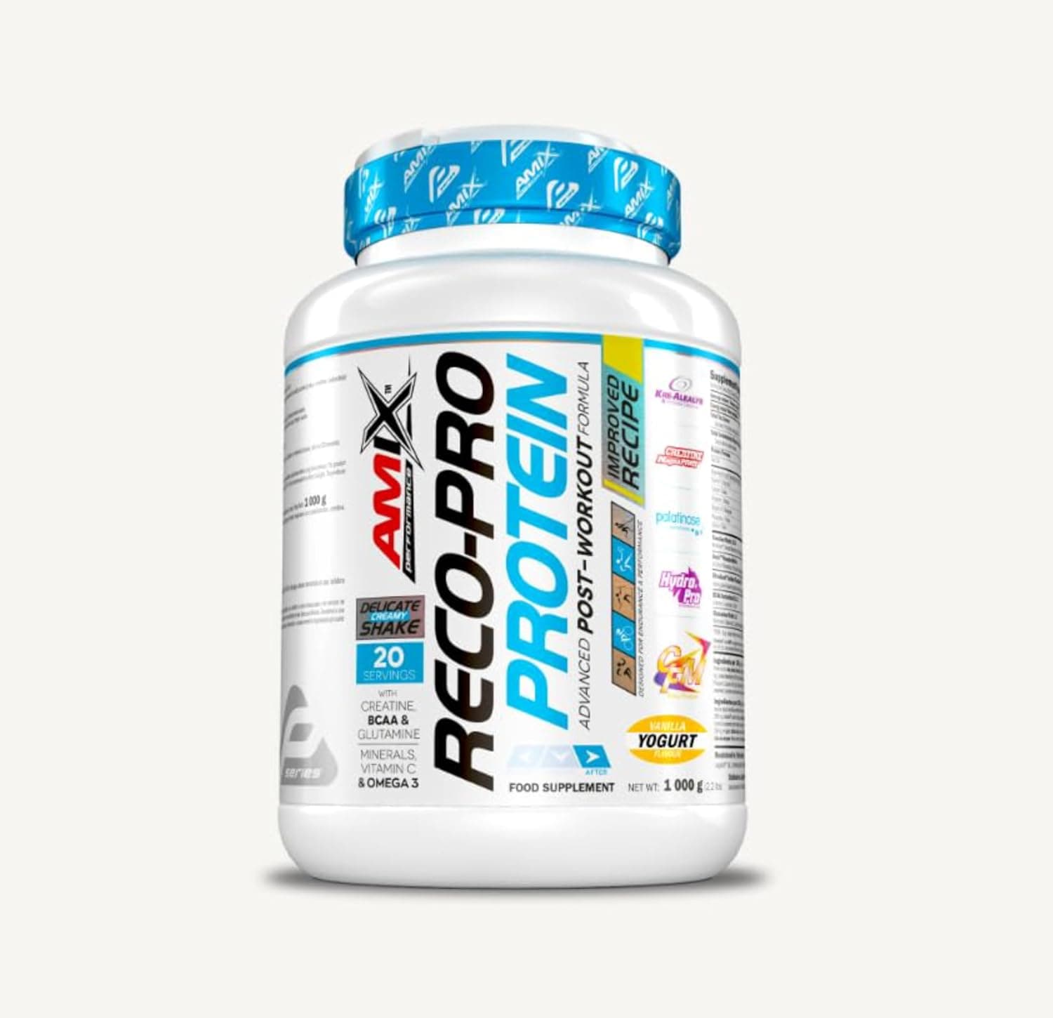 AMIX - Recuperador muscular - Reco Pro Advanced Protein Shake em formato de 1000 g - Melhora a regeneração muscular - Contém proteção hidrolizada e isolada - sabor de baunilha iogurte