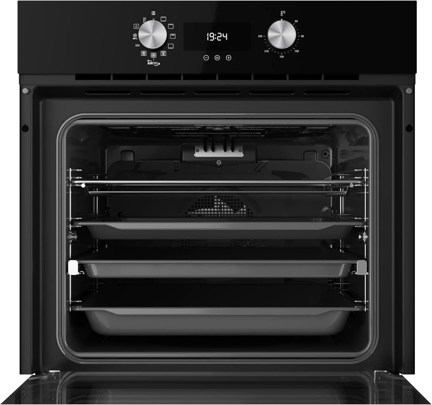 TEKA Forno multifuncional AirFry 60 cm - sistema de limpeza HydroClean Pro - 9 funções de cozinha - bandeja FryMaster AirFry - porta tripla de vidro - HLB 8416