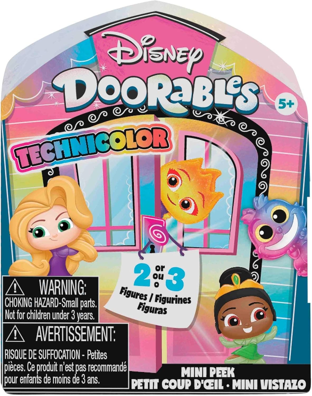 Disney Doorables Mini Peek Technicolor Takeover | Conjunto de 2 a 3 figuras colecionáveis para crianças a partir dos 5 anos