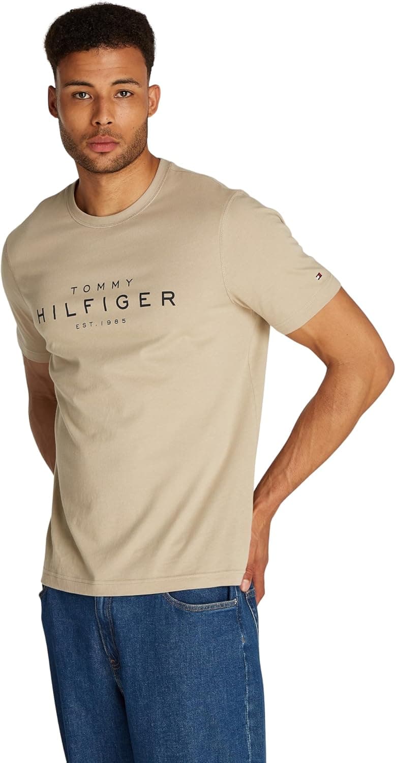 Tommy Hilfiger T-shirt S para homem Khaki (Sandalwood)