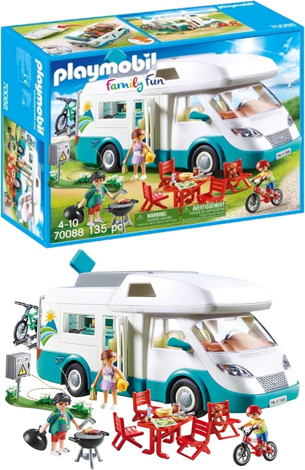 PLAYMOBIL Family Fun 70088, Caravana de verão, a partir de 4 anos