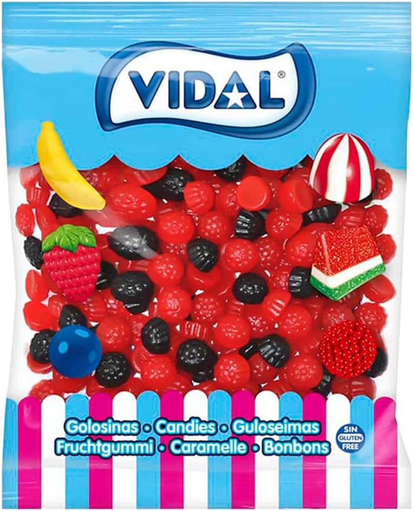 Vidal Moritas Shimmer | Gomas em forma de amora com acabamento brilhante e sabor intenso, 645 unidades, 1 kg