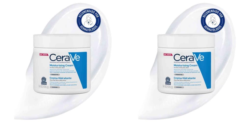 CeraVe Creme hidratante para rosto e corpo, adequado para pele seca muito seca, hidrata e restaura a barreira da pele, enriquecida com ceramidas essenciais e ácido hialurónico 454 ml