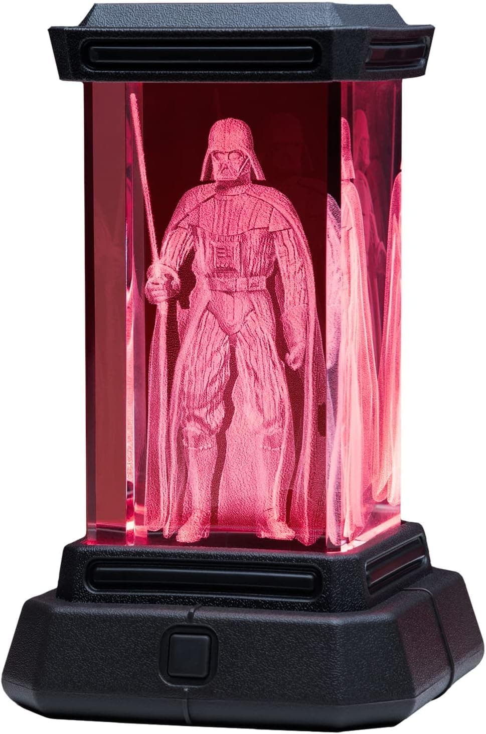 Paladone Candeeiro de vidro holográfico Darth Vader 3D - produto oficial Star Wars, lâmpada LED colecionável, presentes e acessórios de mesa de Star Wars Anakin Skywalker