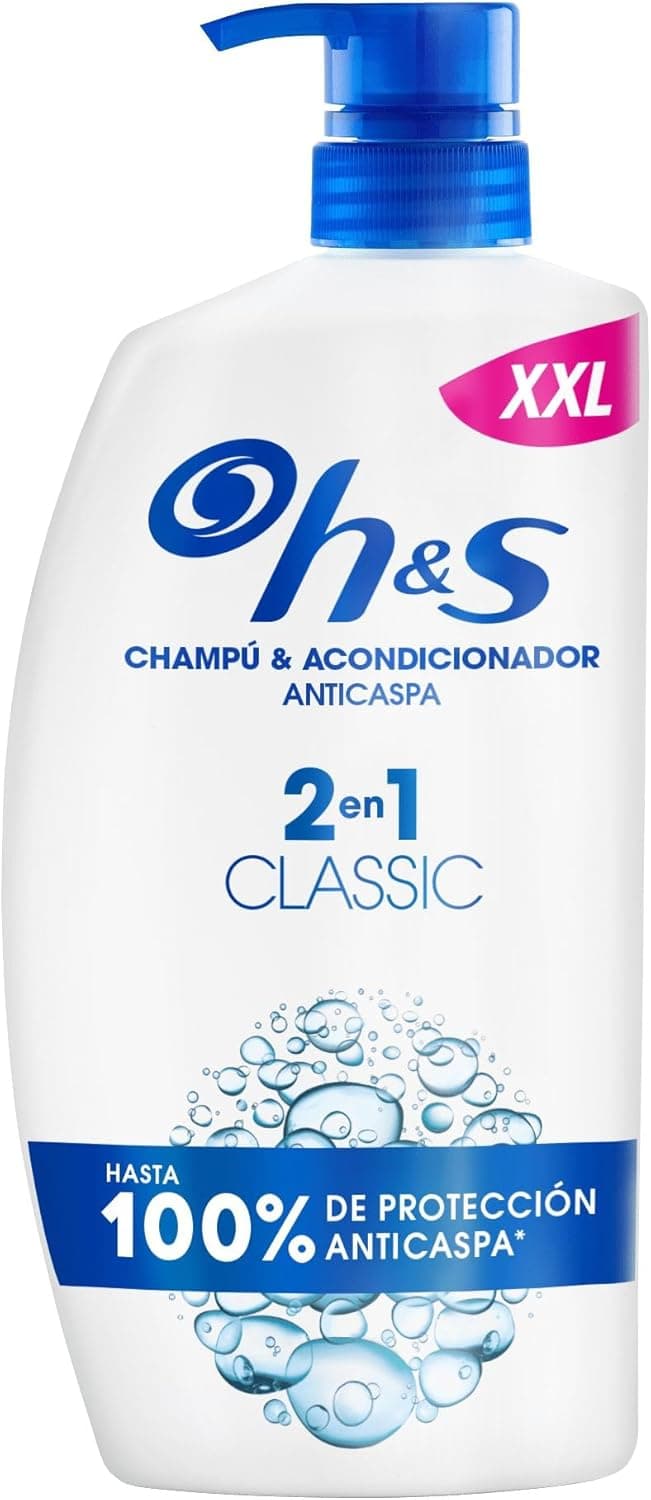 H&S Classic Shampoo e condicionador anti-caspa 2 em 1, 1000 ml