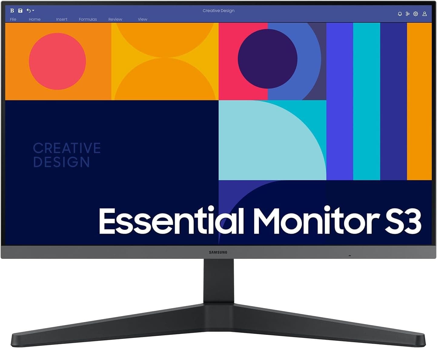 SAMSUNG LS24C332GAUXEN Monitor S3 S33GC de 24" com painel IPS, taxa de atualização de 100Hz, AMD FreeSync, modo jogo, Eye Saver & Less Screen Flickering, preto