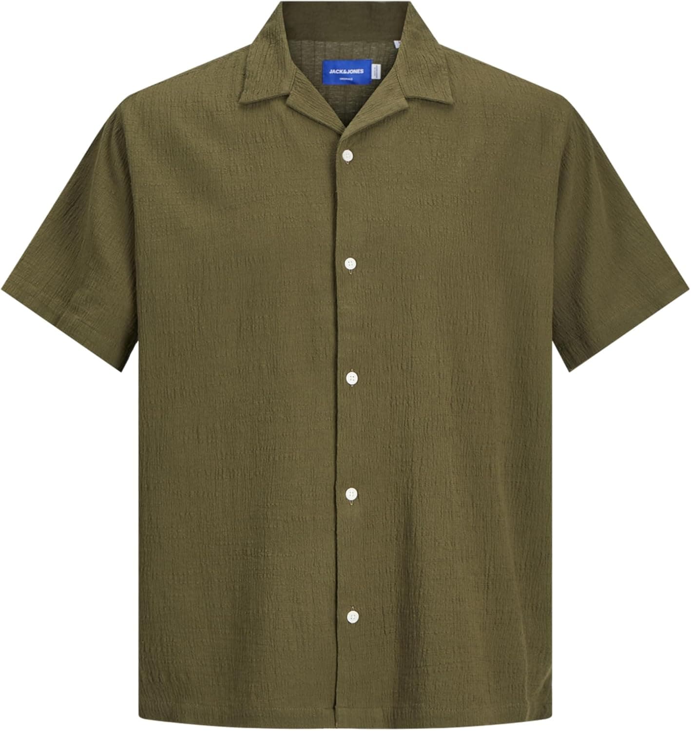 JACK & JONES Jorluke Crinkle Resort SS Camisa para homem