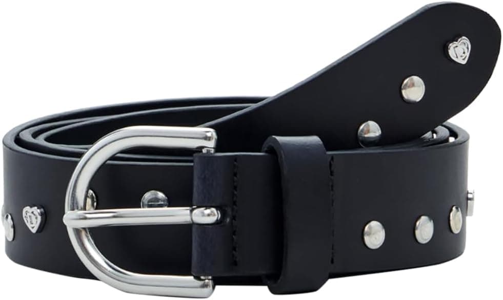 Desigual Belt Heart Studs | Cinto para mulher em preto com tachas decorativas