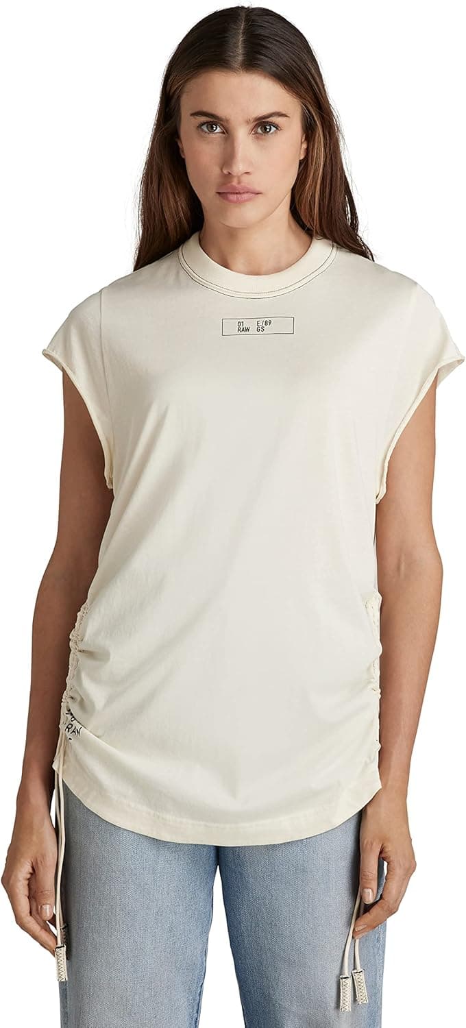 G-STAR RAW Top Lash Tape Cap Sleeve Tops T-shirt para mulher