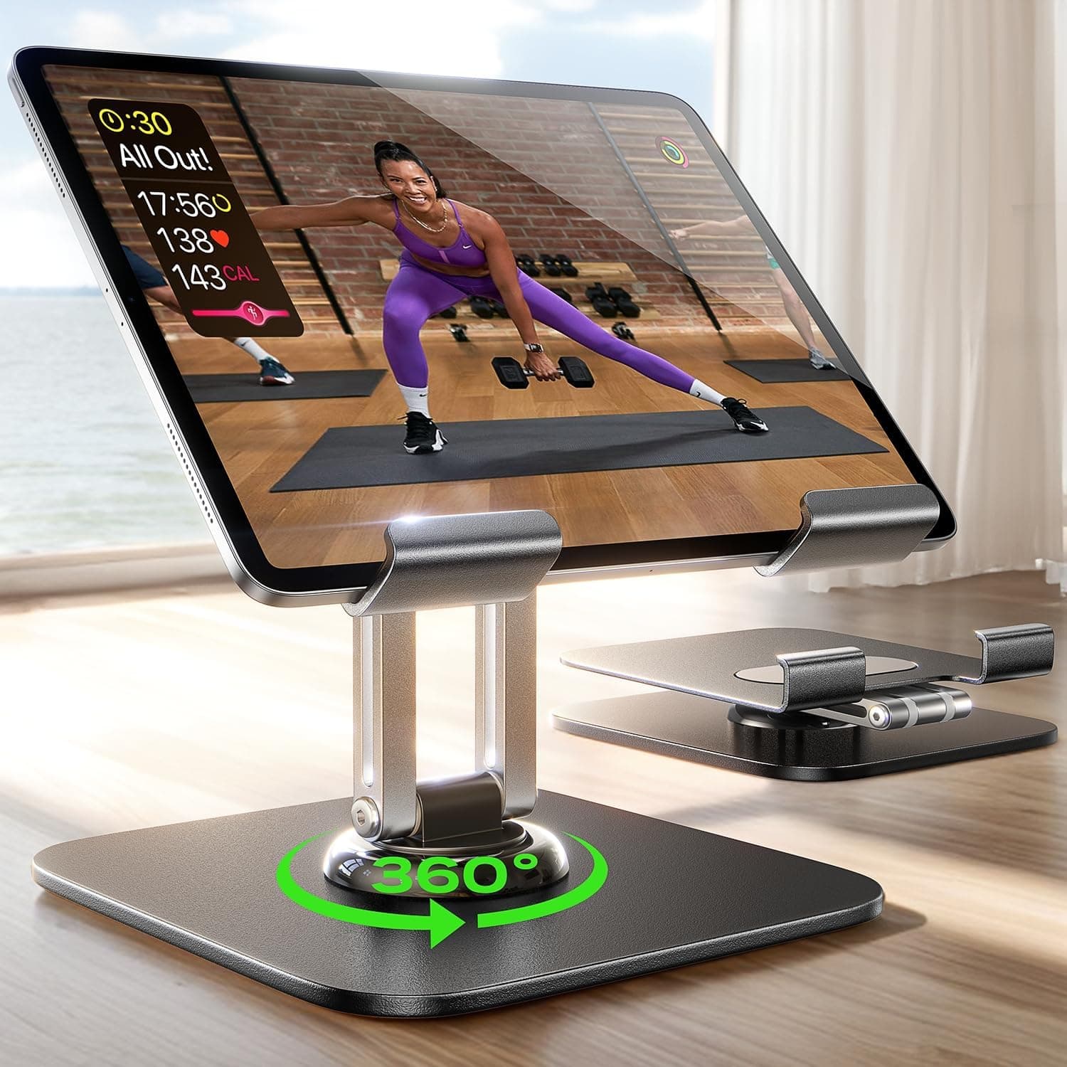 LISEN Soporte Tablet Mesa | Suporte giratório para tablets e eReaders de 4,7 a 12,9 polegadas