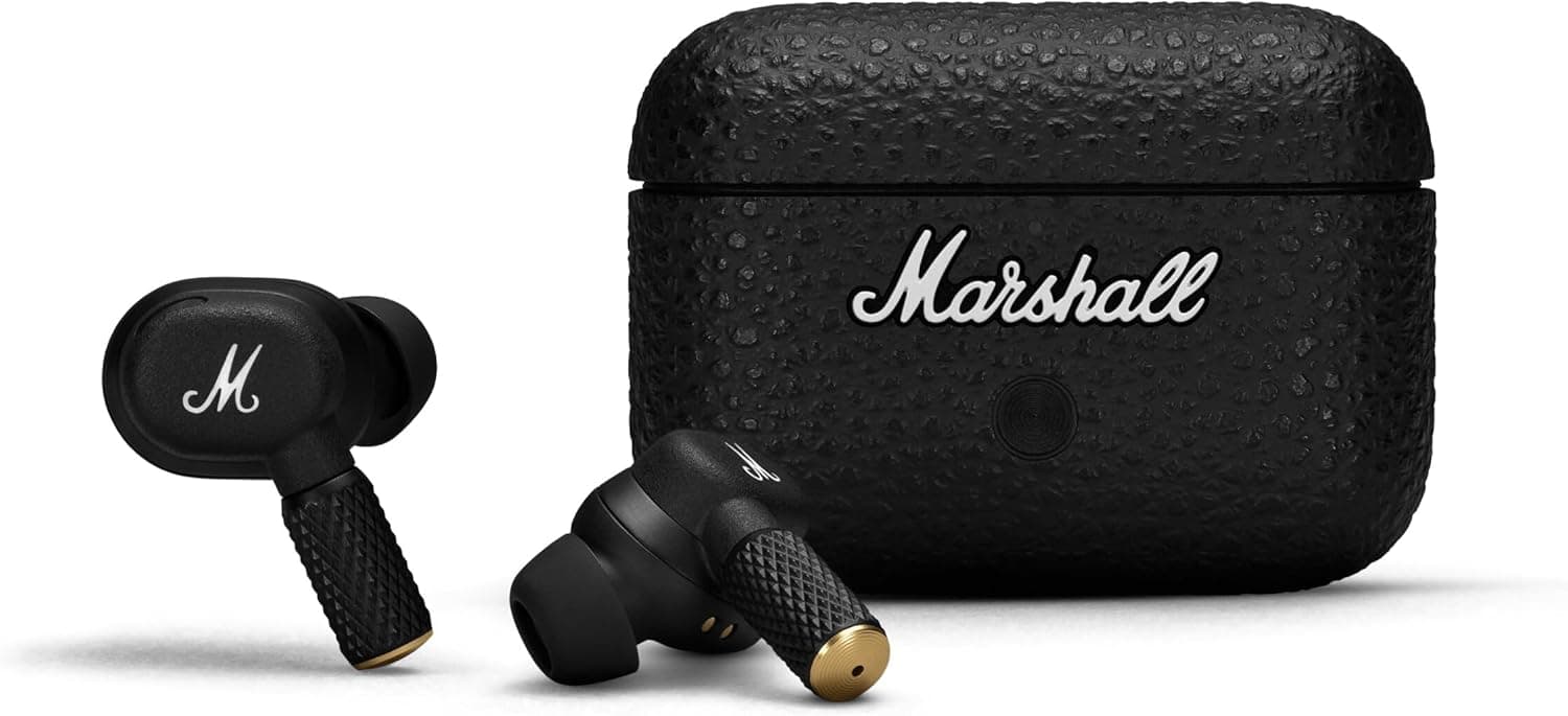 Marshall Motif II ANC - Auriculares Bluetooth sem fios com cancelamento ativo de ruído, 30 horas de reprodução, preto