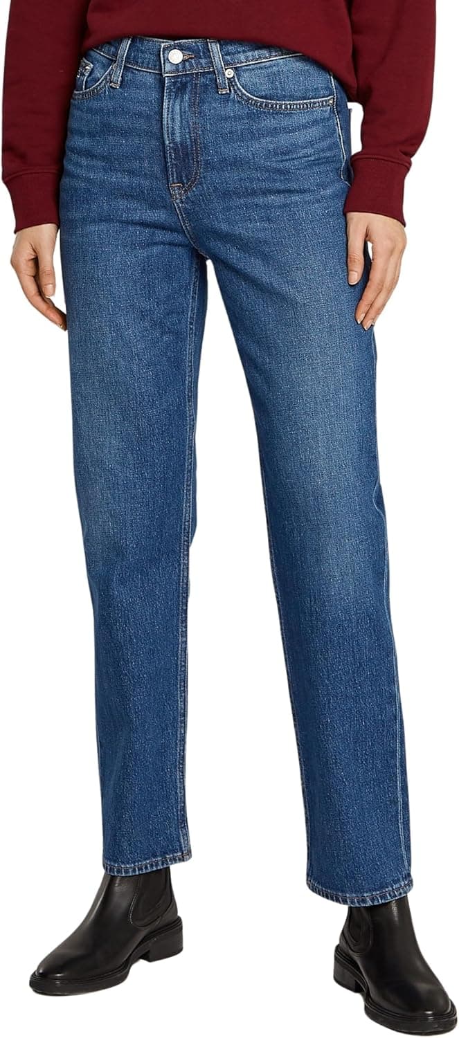 Tommy Jeans Calças de ganga mulher Izzie Slim Fit com corte alto