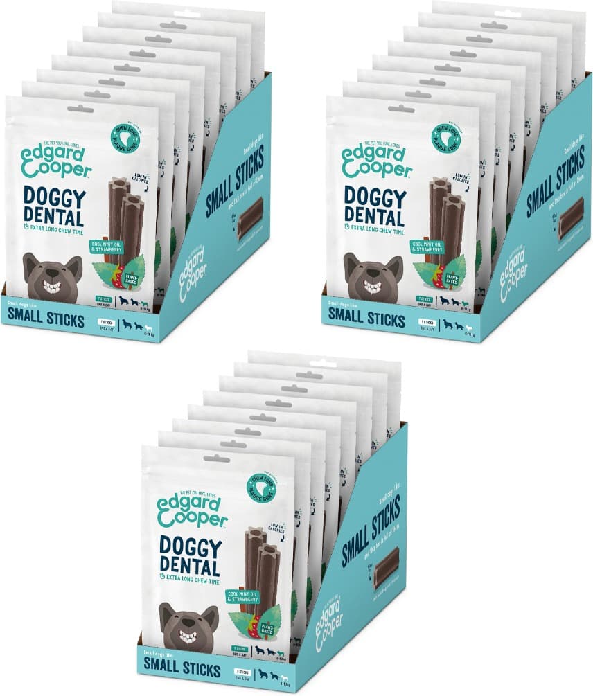 Edgard & Cooper Dental Stick para cães pequenos, para a higiene oral, 168 unidades