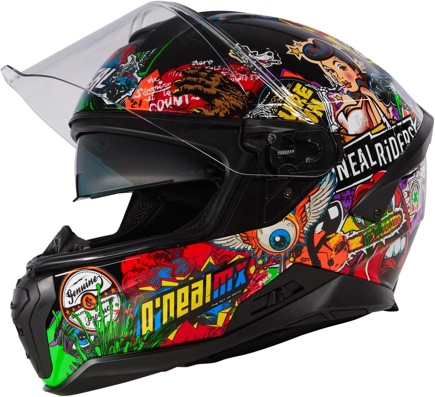 O'NEAL | Capacete para moto, Enduro Adventure Street, Normas de segurança Dot e ECE 22,05, Capa ABS, viseira solar integrada, capacete Challenger Crank V.24, adulto | Multi