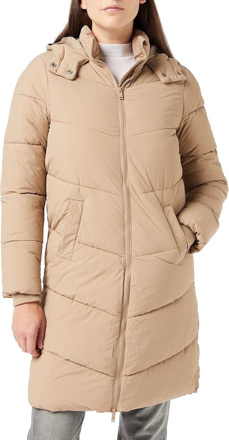 PIECES Pcjamilla Noos BC- Casaco acolchoado comprido para mulher