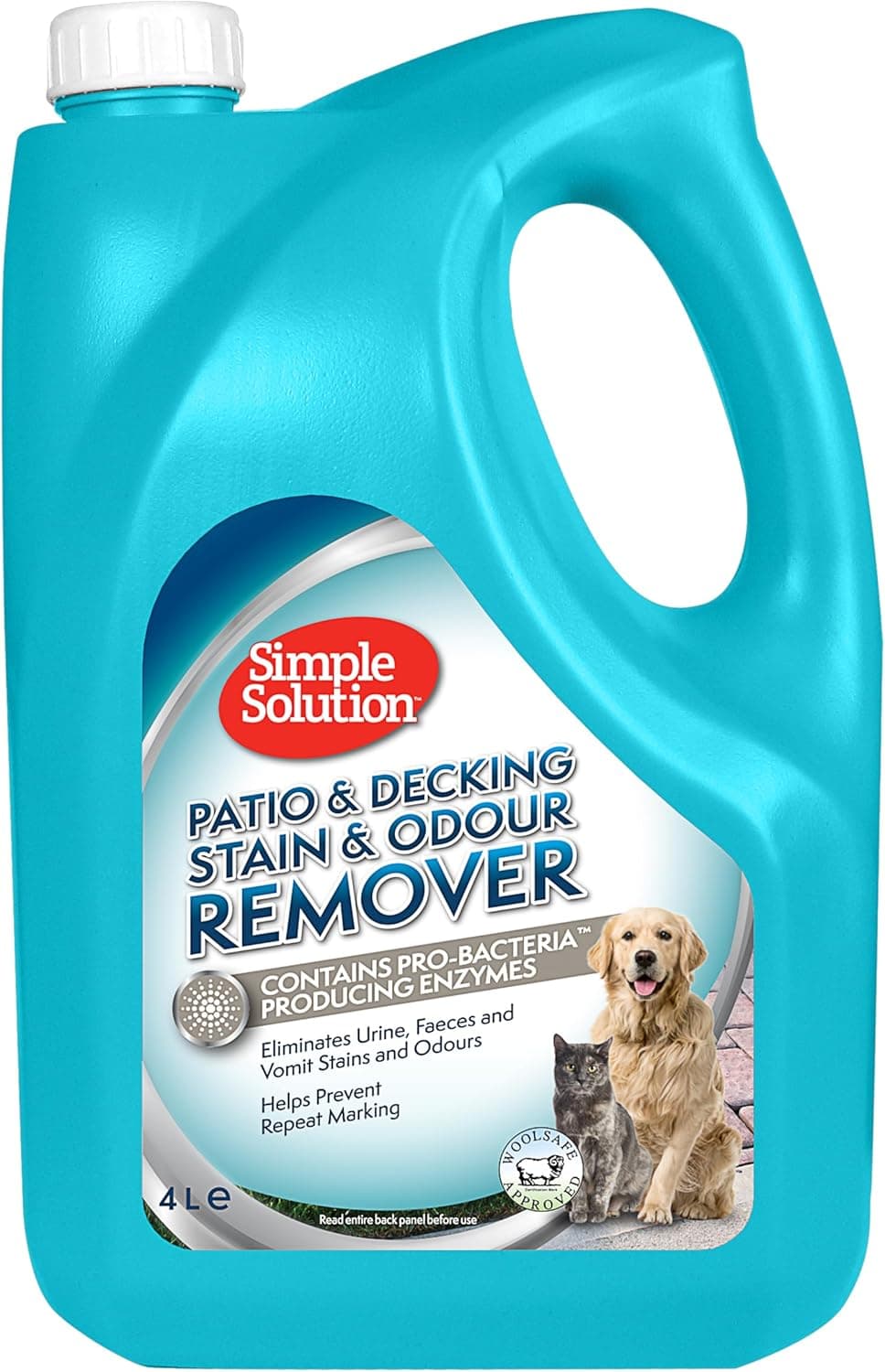 Simple Solution 90453-2p | Removedor de manchas e odores para animais de estimação 4 L