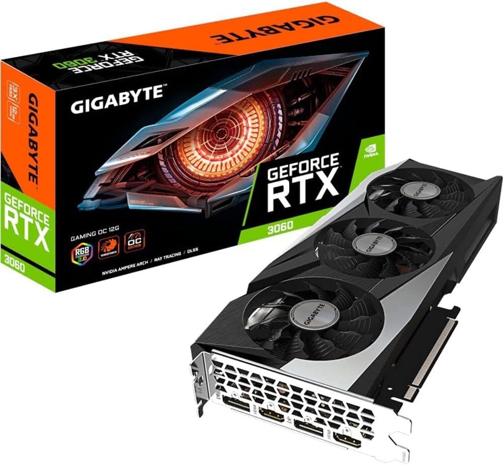 Gigabyte RTX 3060 GAMING OC V2 12GB GDDR6 (PCIe 4.0, RGB, 2x HDMI 2.1, 2x DP 1.4)