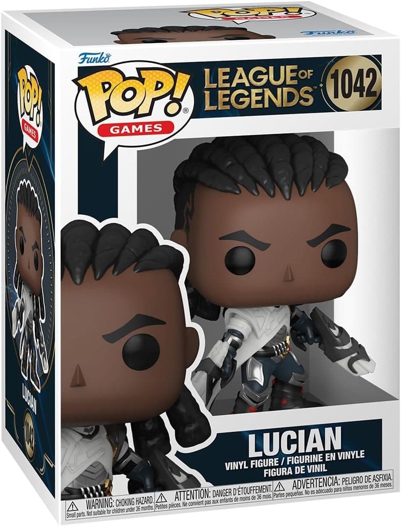 Funko Pop Games Lucian | Figura colecionável de vinil League of Legends para fãs de videojogos