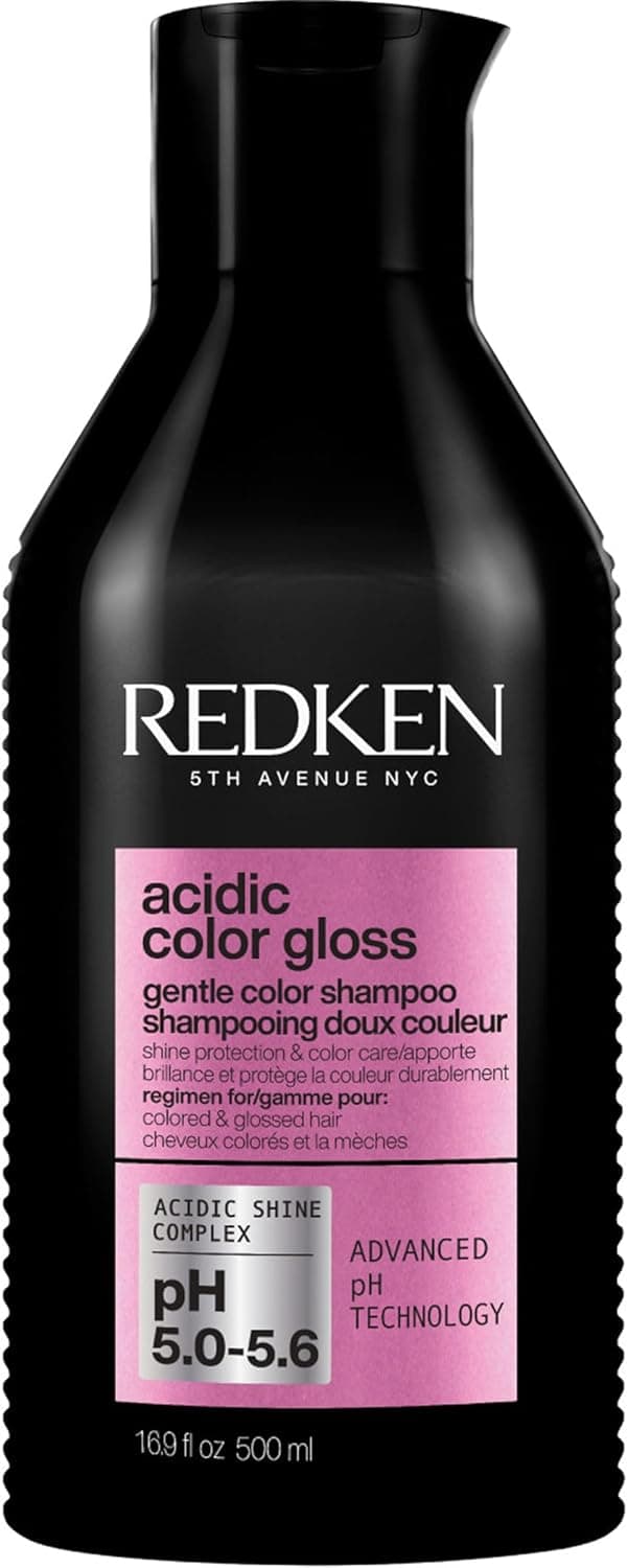 Redken, Champô protetor de cor, para cabelos tingidos, fórmula com PH ácido, ácido cídico color gloss, 500 ml