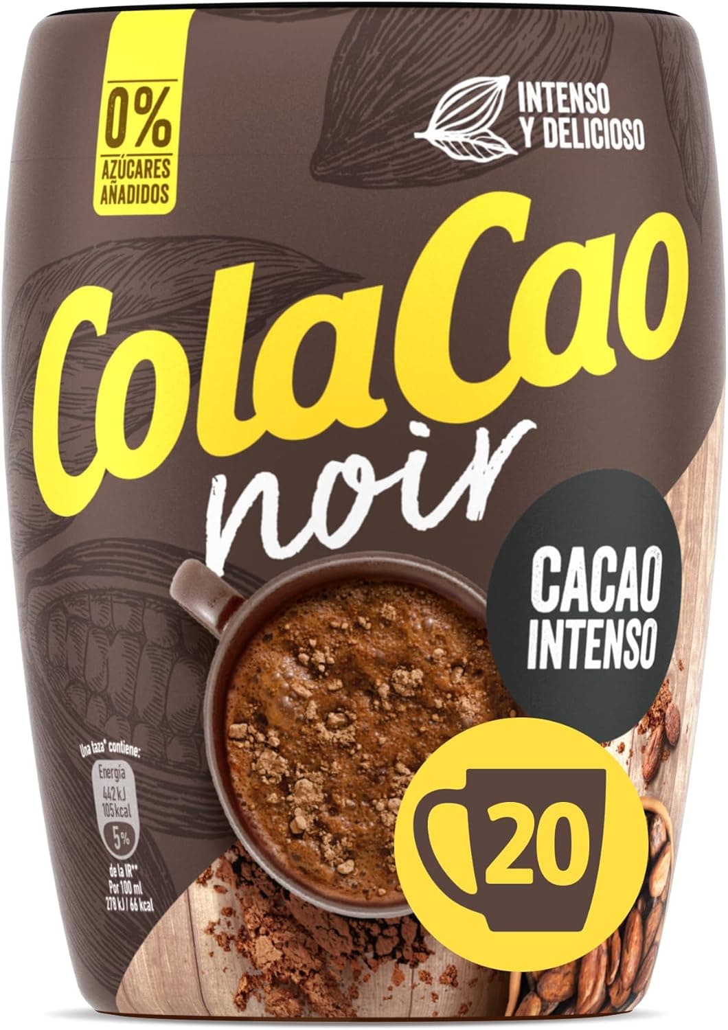 ColaCao Noir Adicionado a 0% açúcares, 300 g