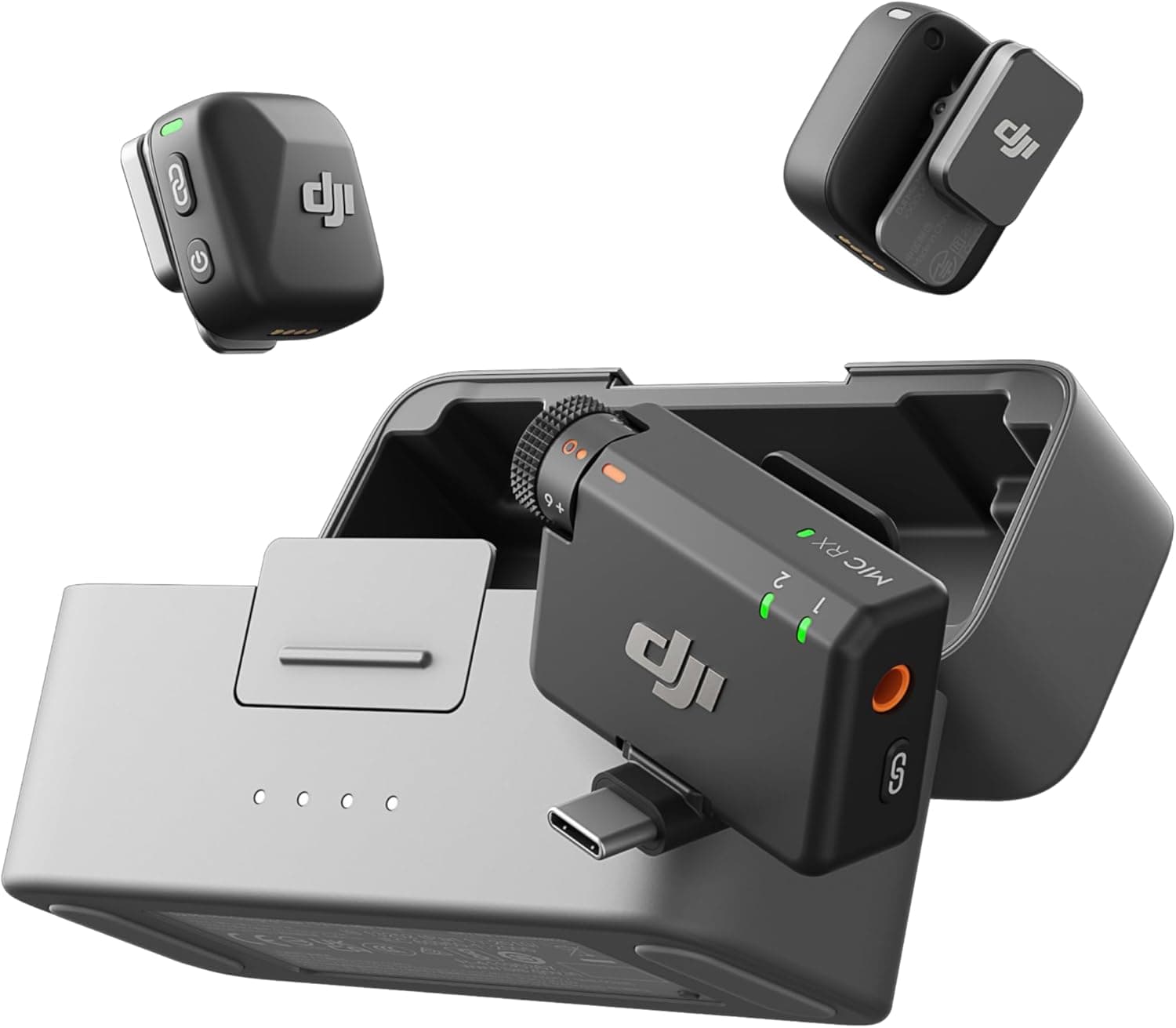 DJI Mic Mini | Sistema de microfone sem fios superleve com estojo de carregamento para câmaras e smartphones
