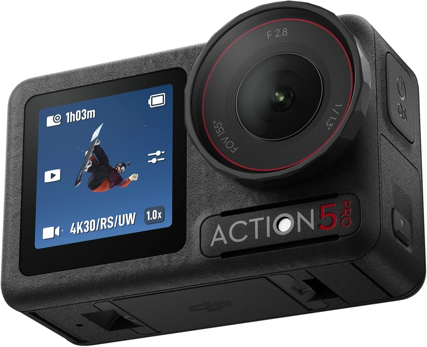 DJI Osmo Action 5 Pro Pack Standard, câmara submergível, sensor de 1/1,3", vídeo 4 K/120 fps, monitorização de objetivos, estabilização, 2 ecrãs táteis OLED, câmara de ação 4K para desportos e Vlogs
