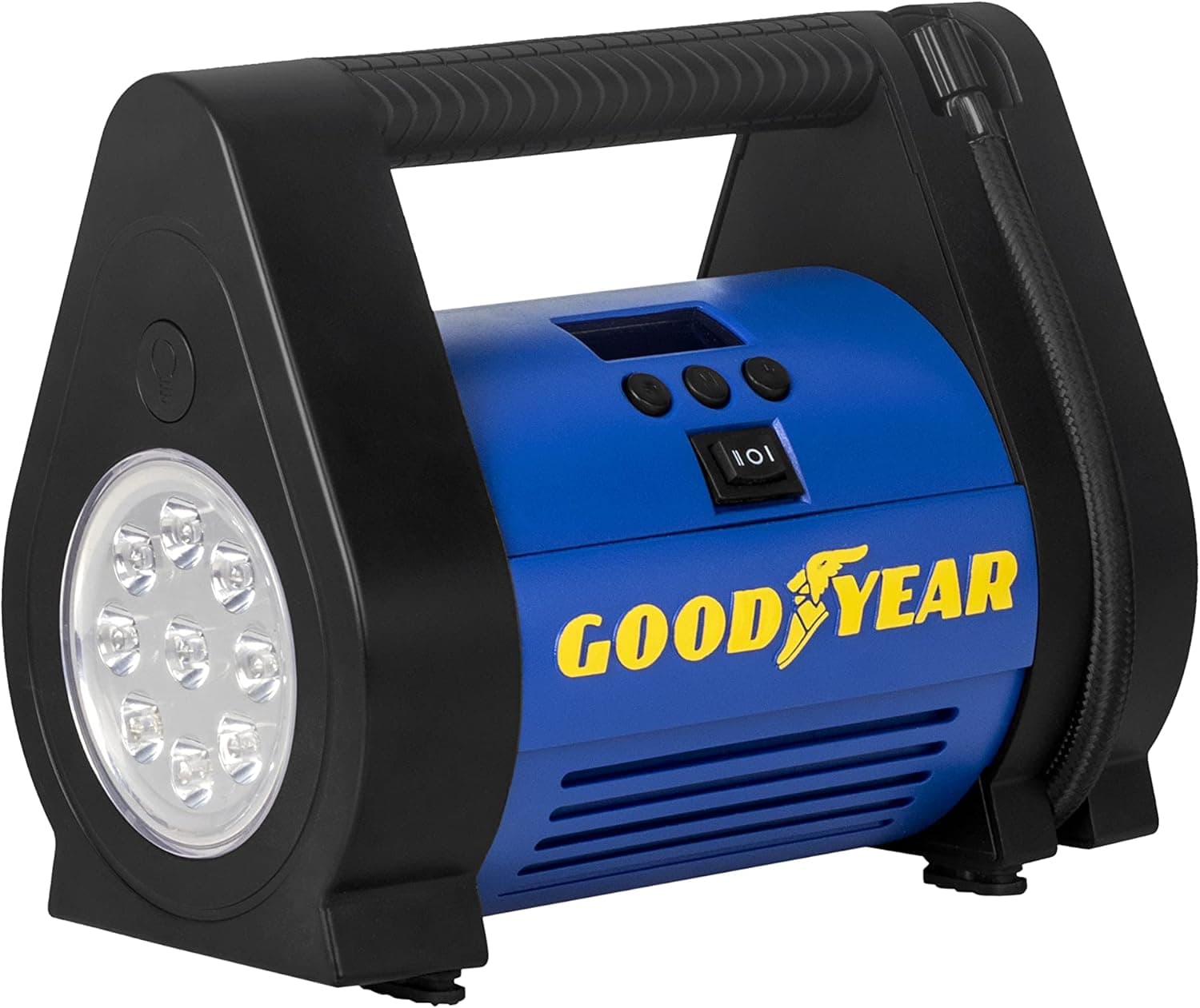 Compressor insuflável digital 100 PSI / 6,90 bar com conector de 12 V insuflado rápido em 6,5 minutos Goodyear