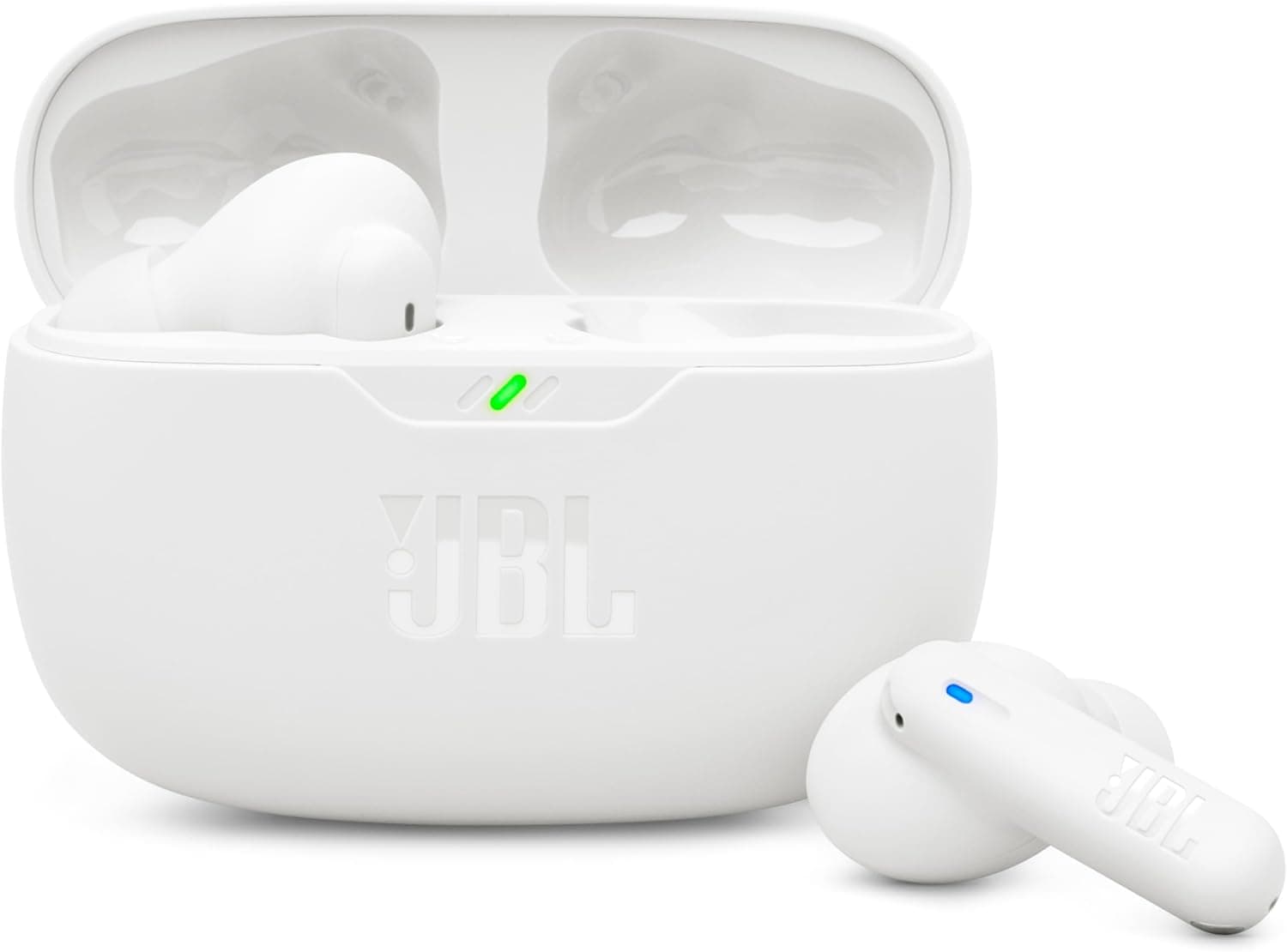 JBL Wave Beam 2, auriculares True Wireless com cancelamento de ruído ativo, Bluetooth, até 40 horas de autonomia, som Pure Bass, ambiente inteligente, conexão multiponto, branco