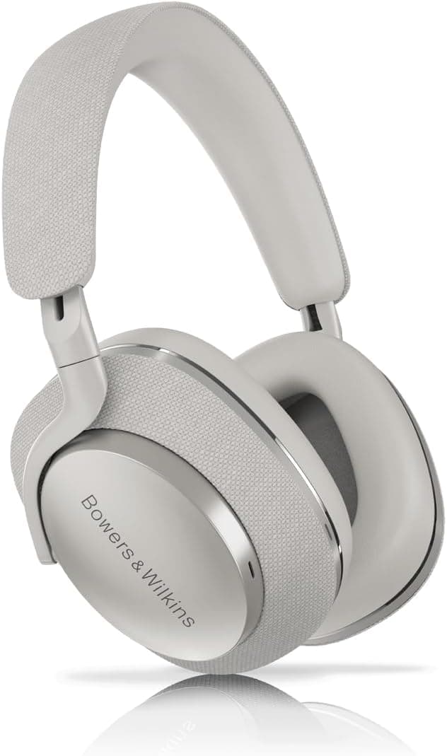 Bowers & Wilkins Px7 S2 Auriculares sem fios com cancelamento de ruído com Bluetooth 5.0 e carregamento rápido, 30 horas de reprodução e microfone integrado, cinzento