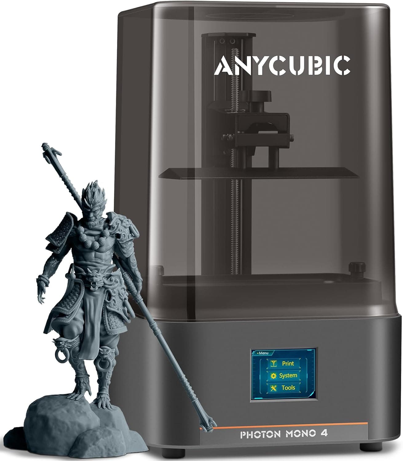 ANYCUBIC Photon Mono 4 impressora 3D de resina, impressora de resina com ecrã LCD mono de 7 polegadas 10 K com matriz LighTurbo atualizada, tamanho grande de impressão de 6,04 x 3,42 '' x 6,49 ''